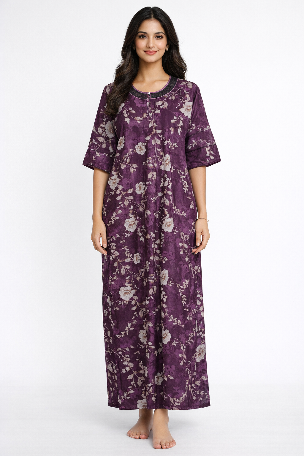 Softin Style Floral Premium Alpine Nighty