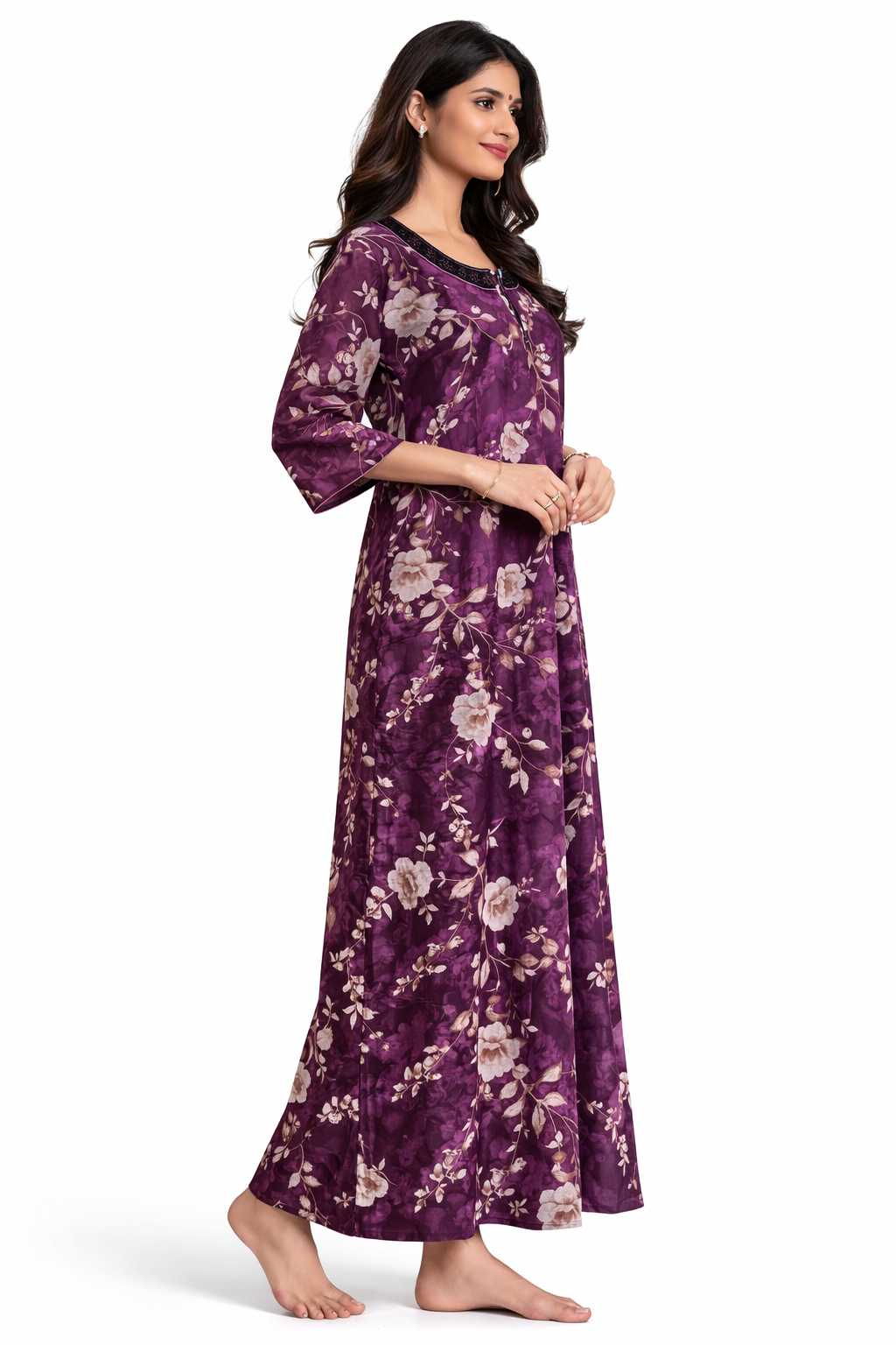 Softin Style Floral Premium Alpine Nighty
