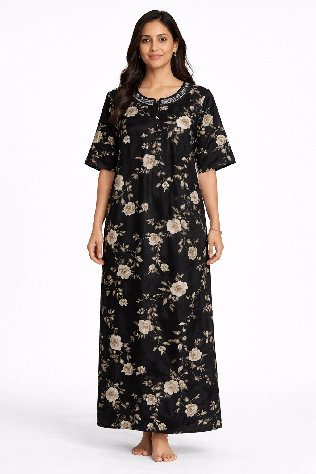 Softin Style Floral Premium Alpine Nighty